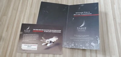 Deus Ex Human Revolution RARE Sarif Industries 2010 Holiday Card Press New Year - Image 1 of 2