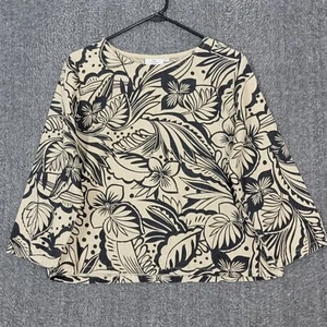 Lo último Blusa de Algodón de Marc Ware para Mujer PM Floral Mezcla de Lino Camisa Top Hawaiana - Imagen 1 de 12