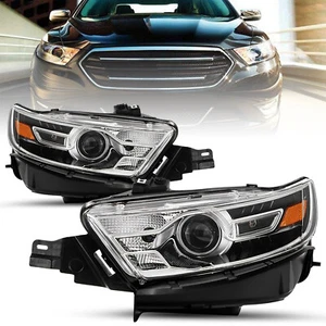 Faros proyectores halógenos para Ford Taurus 2013-2019 con moldura negra faros - Imagen 1 de 7