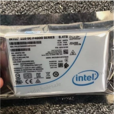 Intel 6.4TB P4600 Series DC NVME U.2 2.5" SSDPE2KE064T7 Solid State Drive SSD - Image 1 of 2