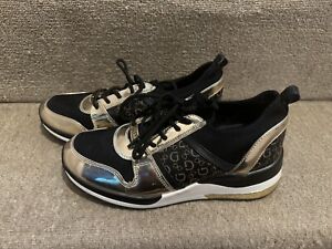 womens guess shoes Gold Trainers UK Size 5.5