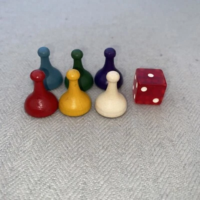 CLUE 1963 Board Game Original Replacement Game Pieces Tokens Die Free Ship 02 - Image 1 of 4