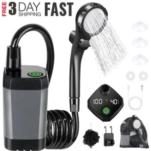 Outdoor-Garten Camping Dusche Tauchpumpe mit 6000mAh Akku Brause Hundedusche USB - Bild 1 von 17