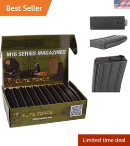 Lightweight Elite Force Airsoft Magazines - Durable Pack of 10 for M4/M16, Black - Picture 1 of 10