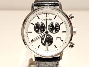 RETRO MEN'S 40mm SWISS "PANDA"DIAL CHRONOGRAPH QUARTZ WATCH "GIGANDET" GVI - Picture 1 of 12