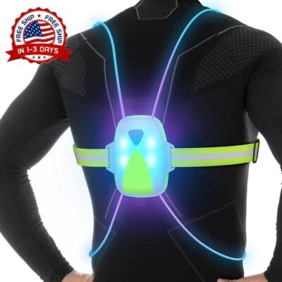 Chaleco reflectante LED recargable con luz para correr para corredores, chaleco Foto 1 de 4