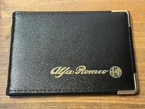 ALFA ROMEO Kartenhalter Geldbörse - SCHWARZ ECHTES LEDER SELTEN Made in England - Bild 1 von 8