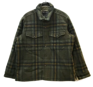 Filson Mackinaw Wool Cruiser Jacket Size XL Khaki Moss Green Check - Picture 1 of 13