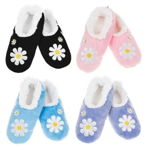 Women's Daisy Design Snoozies Slippers Size Medium 5-6 - Picture 1 of 1