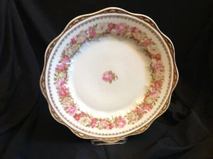 Porzellan Hermann OHME Silesia Rose Gilt Large Charger 13" 1900 -1920 - Picture 1 of 10