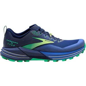 Brooks Men Cascadia 16 Trail Running Shoes Jogging Sports Trainers - Blue