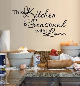 This Kitchen is Seasoned with Love ~ Wall or Window Decal - Picture 1 of 5