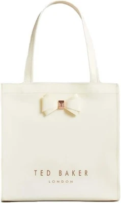 Bolso de Mano Ted Baker Para Mujer Blanco Aracón Arco Liso Pequeño Icono en Marfil Crema Foto 1 de 4