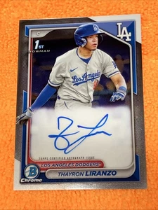 Thayron Liranzo 1st AUTO 2024 Bowman Chrome #CPA-TL CHROME PROSPECT AUTOGRAPH - Bild 1 von 7