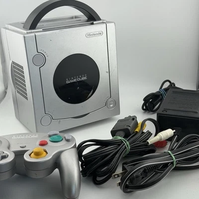 Nintendo GameCube Console System - Gray + Controller + Cords Tested & Working - Image 1 of 4
