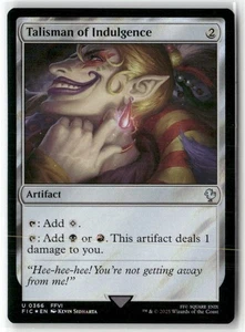 Talisman Of Indulgence Commander Final Fantasy Surge Foil casi nuevo Magic de colección - Imagen 1 de 1