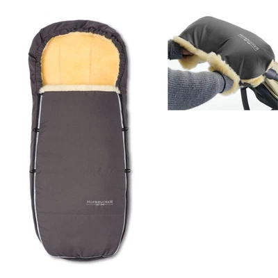 Stroller Real Sheepskin Footmuff  and Handwarmer Set From Birth Made in Germany - Image 1 of 4