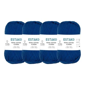 Royal Cotton Classic, (paquete de 4 madejas) 100 % hilo de algodón Giza, suave, súper fino... - Imagen 1 de 7