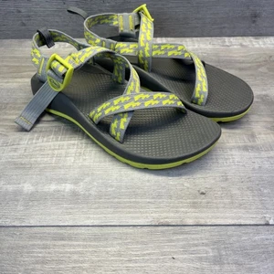 Chaco Z 1 Bolt Green Neon Gray Ecotread Sandals Kids Sz 6 Hiking Water Straps - Picture 1 of 10
