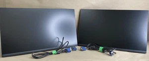 Lot of 2 Dell P2419H 24-Inch LED-Backlit Monitor 1920 x 1080 VGA W/PWR Cords - Picture 1 of 3