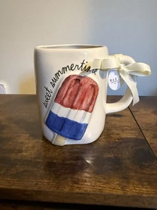 Rae Dunn Patriotic Ice Cream Popsicle Mug SWEET SUMMERTIME Red White Blue July 4 - Picture 1 of 2