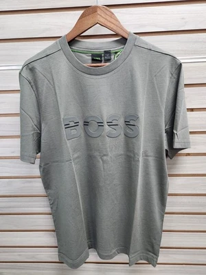 HUGO BOSS Men’s T-Shirt Pastel-Grey Size M NEW WITH TAGS BOSS - Image 1 of 4