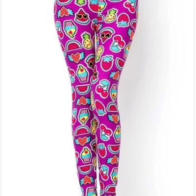 NUEVO CON ETIQUETAS Leggings Buttery Soft Divertidos y Frutales XPLUS se adapta a 22-30 (3x-5x) Talla Grande NUEVO Foto 1 de 2