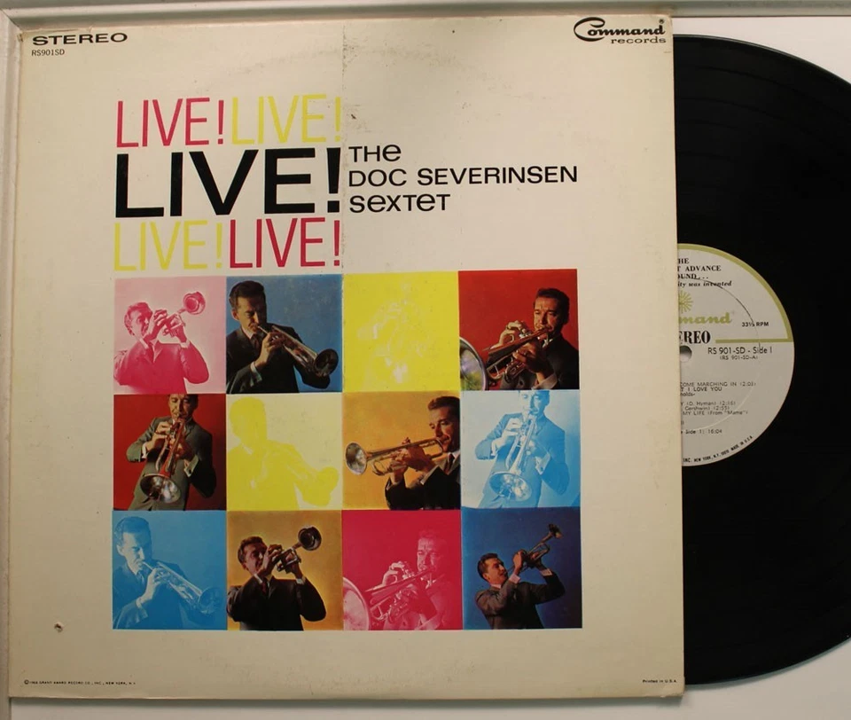 The Doc Severinsen Sextet Lp Live! On Command - Vg+ To Vg - Image 1 of 1