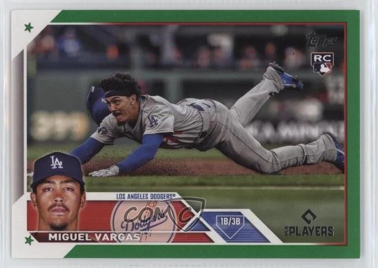 2023 Topps X MLB Players Exclusive Green /99 Miguel Vargas #18 Rookie RC - Image 1 of 2