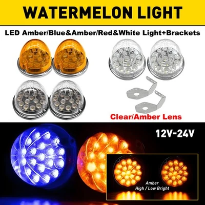 2x Luces LED Grandes Marcadoras de Sandía con Soportes Lámpara Indicadora para Semirremolque Foto 1 de 4