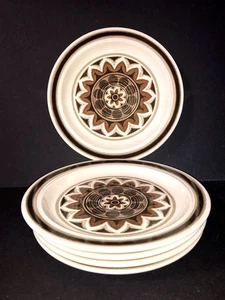 Vintage ROYAL CHINA OMEGASTONE AZTEC Salad Bread Plates 7 3/4” USA Pottery 70’s - Picture 1 of 4