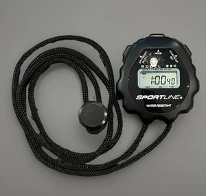 Cronometro Sportline modello 220 resistente all'acqua cronometro timer -batteria NUOVA - Foto 1 di 3