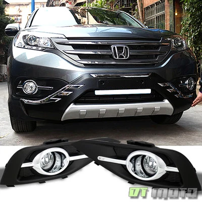 For 2012-2014 Honda CRV CR-V Chrome Trim Fog Lights Lamps + Switch Left+Right - Bild 1 von 4