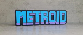 Plaque logo Metroid Classic NES decoration murale geek gaming
