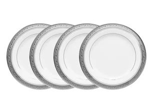Noritake Crestwood Platinum 4er Set Brot Butter und Vorspeisen Teller - Bild 1 von 3