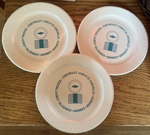 Vintage Paper Plates CHEVROLET TRUCKS CHEVY II CHEVELLE CORVAIR CAMARO CORVETTE - Picture 1 of 1