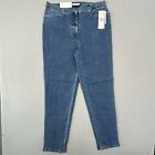 VINTAGE Jones New York Jeans Womens 12 Slim Angle Pocket Dark Wash Denim Blue