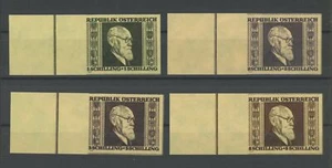 ÖSTERREICH 772/775 B RENNER UNGEZÄHNT Alter Nachdruck Reprint Faux - Picture 1 of 3