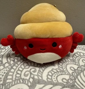 EUC Rarität Squishmallows 5 Zoll Indie Einsiedlerkrabbe 2020 rot & hellbraun weiches Plüschtier - Bild 1 von 5
