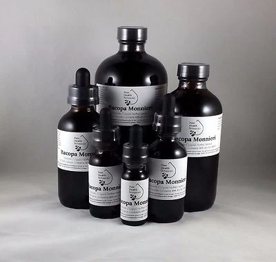 PURE HEALTH BOTANICALS Bacopa Monnieri Tincture, Extract, Brahmi, Monierri, Ayurvedic, Nootropic