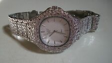 Men's Silver Finish Nugget Style Fashion Dressy Casual Hip Hop Watch