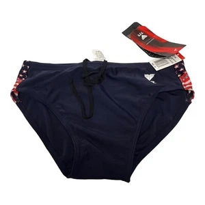 Costume da bagno uomo TYR BLU BANDIERA USA Racer Swim Slip taglia 34 MADE IN USA ETICHETTE NUOVO - Foto 1 di 5