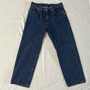 Vintage Levis 550 Jeans Mens 34x30 Dark Blue Denim Pants Relaxed Fit - Picture 1 of 12