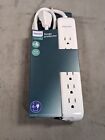 Philips 6-Outlet USB Surge Protector Home Power Elite 4ft Cord
