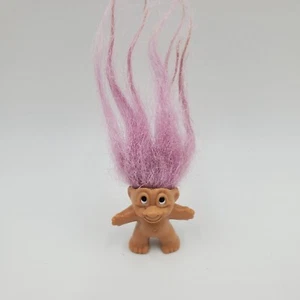 DAM NORFIN 1.5" Mini Troll Doll - Necklace Pendant / Ornament - Pink Hair - 1989 - Picture 1 of 4