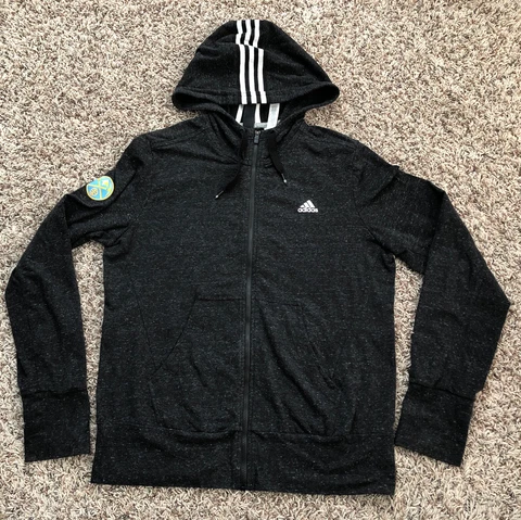 Adidas Denver Nuggets Medium Full Zip Black Athletic Hoodie Sweatshirt EUC Cover