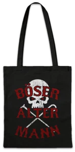 Böser Alter Mann Hipster Bag Stofftasche Stoffbeutel Rocker Biker Opa Opi - Picture 1 of 1