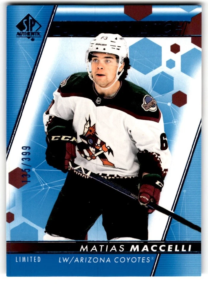 2022-23 SP Authentic Limited Blue Future Watch Matias Maccelli Rookie /399 #115 - Image 1 of 2