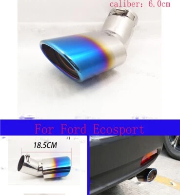 1 pieza decoración tubo escape trasero coche medio azul para Ford Ecosport 2013-2018 Foto 1 de 4
