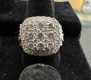 MICHALE HILL 10CT WHITE GOLD DIAMOND BRIDAL SET RING SIZE R 13.8 gms TDW 3.42 - Picture 1 of 13